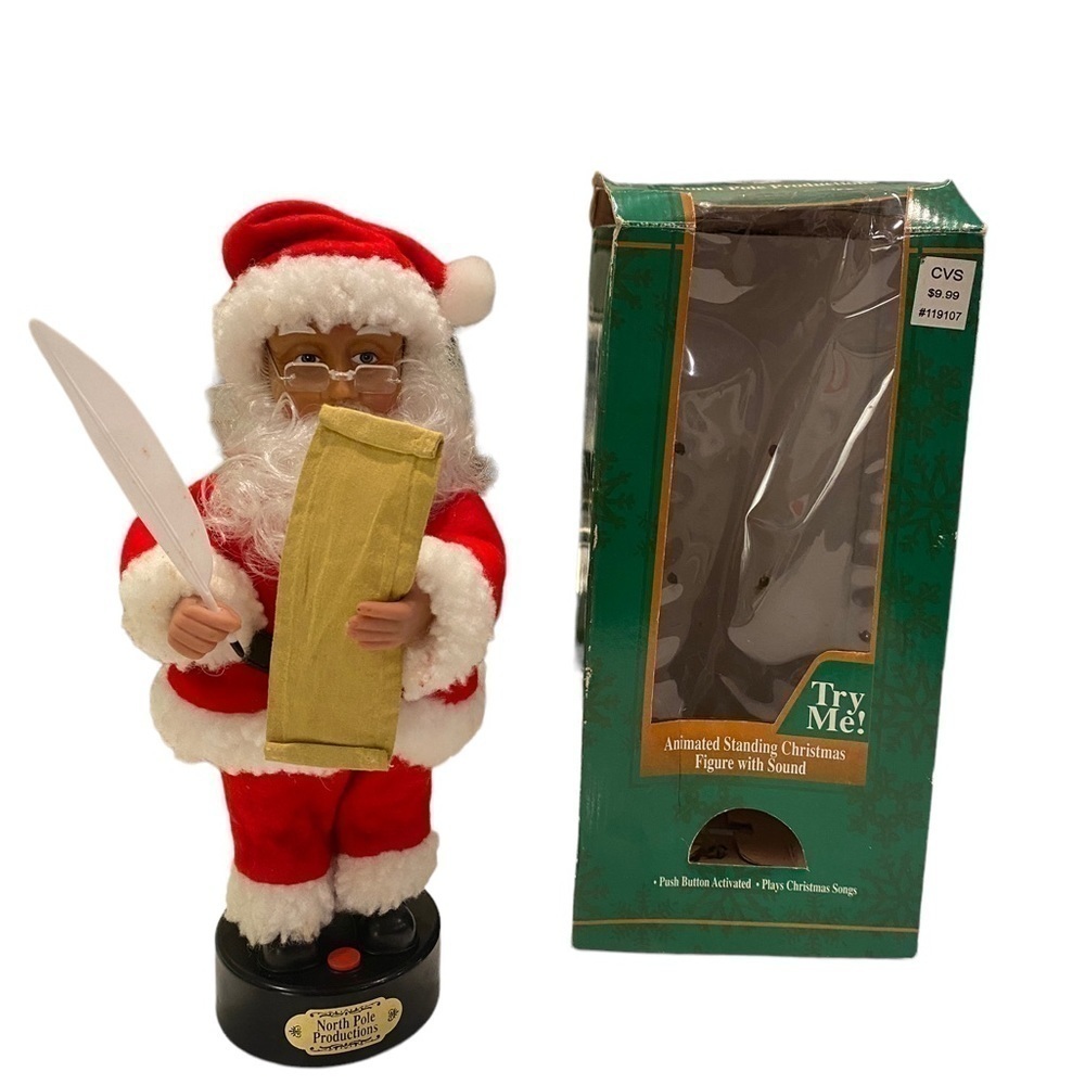 Gemmy Musical Santa Plays Music 1996 Vintage